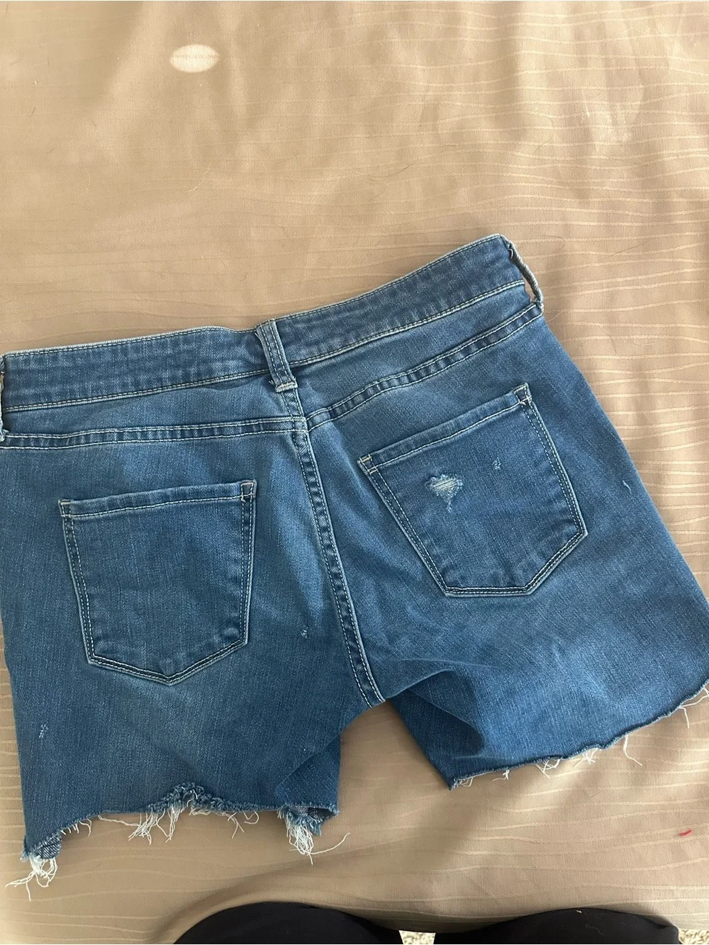 Arizona Jean Co. Distressed Denim Cutoff Shorts - Blue